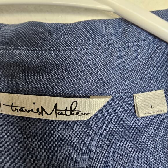 Travis Mathew Mens Button Shirt L Casual Everyday Minimalist Easy Weekend Vibes - Picture 6 of 9